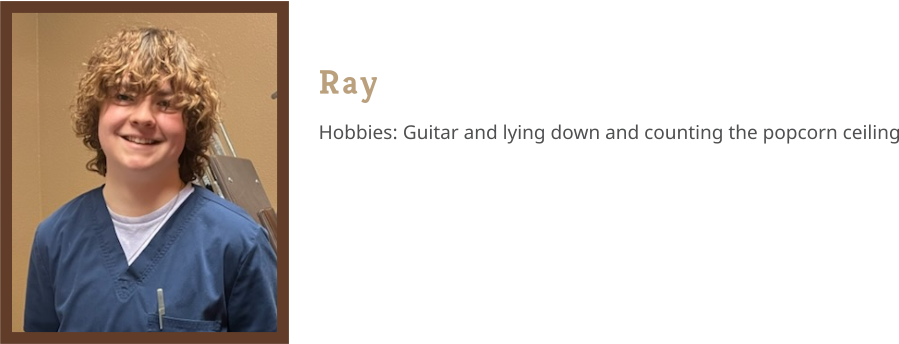 Ray Hobbies: Guitar and lying down and counting the popcorn ceiling